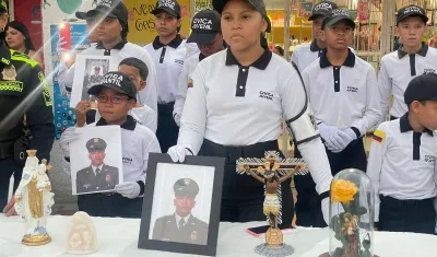 Homenaje póstumo al patrullero de la Policía, Fredy Joaquín Cantillo Sánchez.