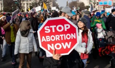 Marcha contra el aborto en Estados Unidos. 