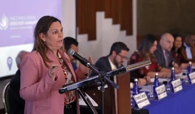 La representante en Colombia de la Oficina de la ONU para los Derechos Humanos, Juliette de Rivero.