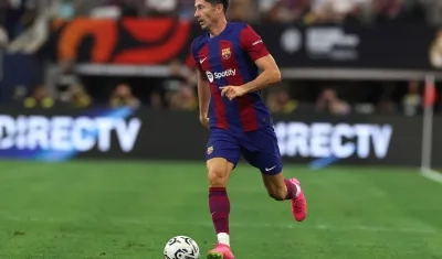 Robert Lewandowski jugará su segunda temporada con el Barcelona. 