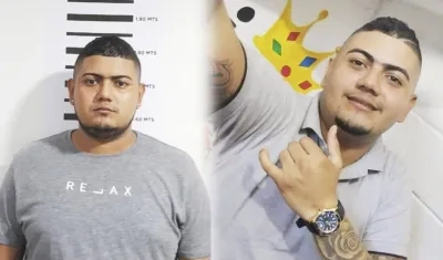 Rafael Antonio Almanza Castillo. Imagen de la izquierda cuando fue capturado por la Policía.