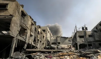Uno de los objetivos bombardeados en el campo de refugiados de Yabalia