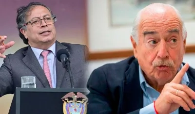Gustavo Petro, Presidente de la República, y Andrés Pastrana, expresidente conservador.