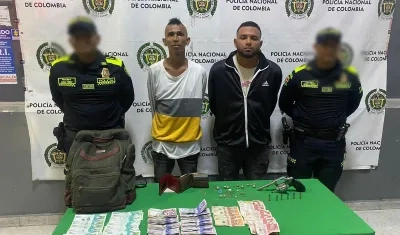 Los 3 hombres capturados por la Policía.