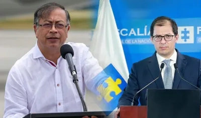 Presidente Gustavo Petro y el Fiscal Francisco Barbosa. 