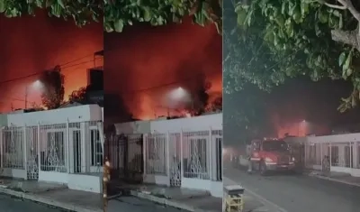 Incendio barrio Las Nieves.