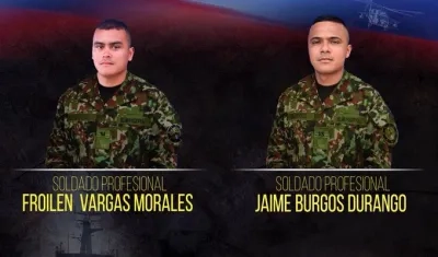 Soldados asesinados por disidencias de las FARC. 