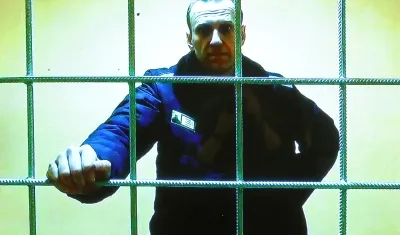 Alexéi Navalni cuando estaba detenido en una cárcel rusa. 