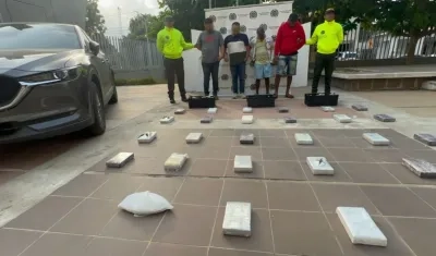 Cocaína incautada en Cartagena. 