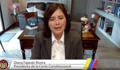 Diana Fajardo, Presidenta de la Corte Constitucional. 