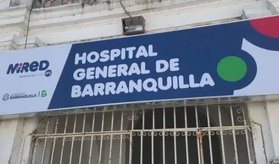 El hombre baleado fue llevado al Hospital General de Barranquilla. 