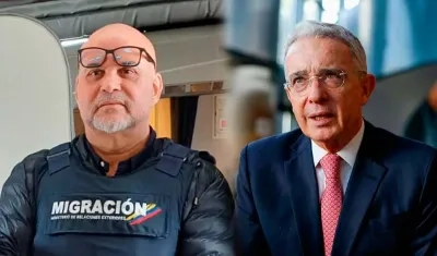 Salvatore Mancuso y Álvaro Uribe Vélez.
