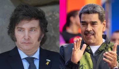 El Presidente de Argentina, Javier Milei, y el Presidente de Venezuela, Nicolás Maduro.