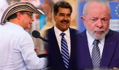 Gustavo Petro, Nicolás Maduro y Luiz Inácio Lula da Silva. 