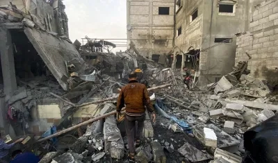 Imagen de un bombardeo israelí en Rafah.