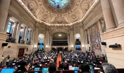 Imagen de la plenaria de la Cámara.