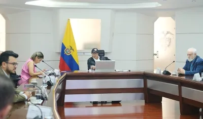 El Presidente Gustavo Petro con su gabinete. 