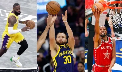 LeBron James, Stephen Curry y Kevin Durant. 